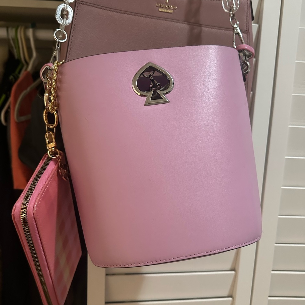 Kate Spade beautiful Lavender color on of a kind bucket and/or Crossbody RARE